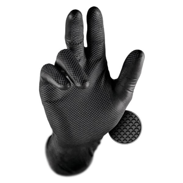 Guantes desechables negros
