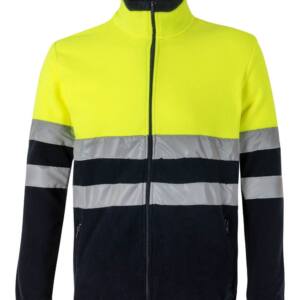Chaqueta Polar Bicolor azulmarino amariilo