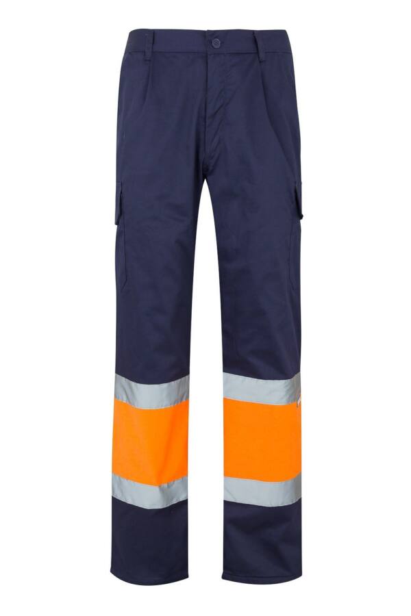 Pantalón Bicolor azulmarino naranja
