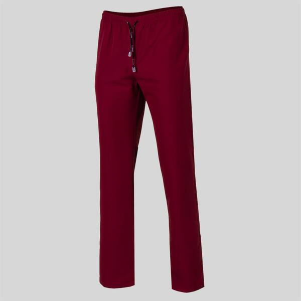 pantalón rojo burdeos