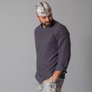 chaqueta cocina gris marengo