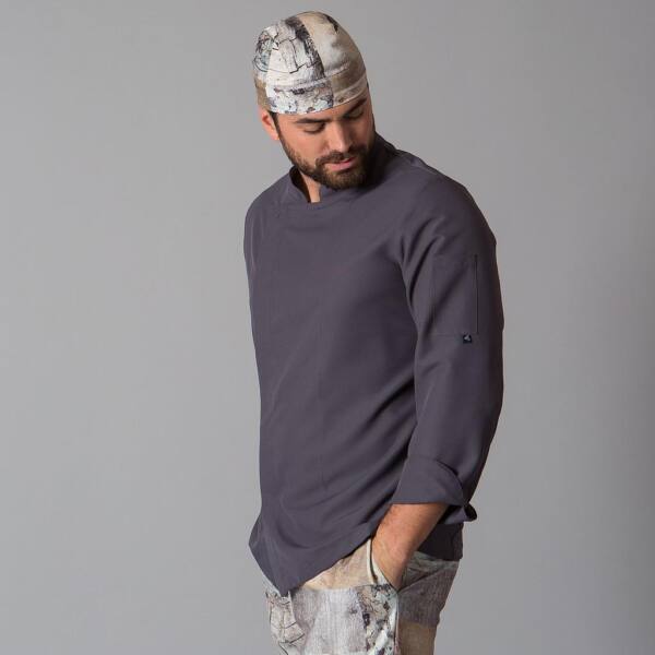 chaqueta cocina gris marengo