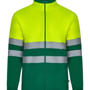 Chaqueta Polar Bicolor verde amarillo