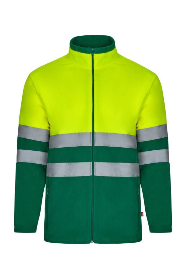 Chaqueta Polar Bicolor verde amarillo