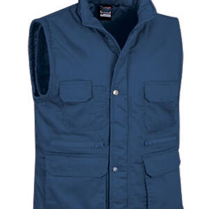 chaleco reporter azul acero