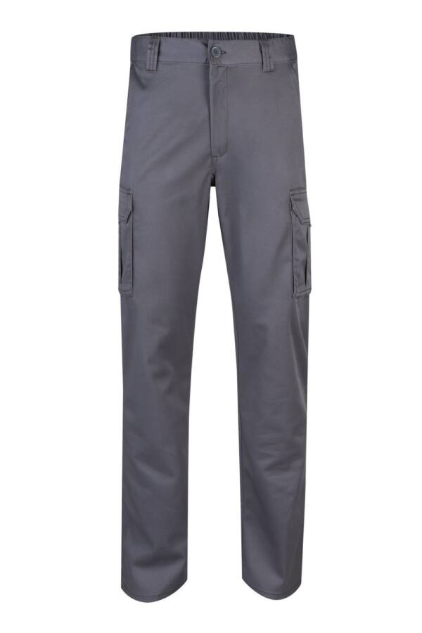 Pantalón Stretch Multibolsillos gris