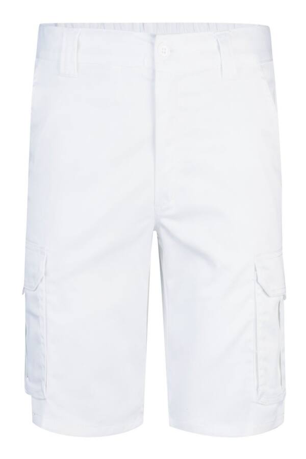 Bermudas stretch multibolsillos blanco