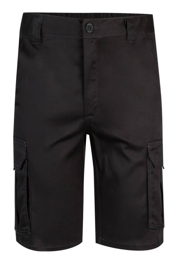 Bermudas stretch multibolsillos negro