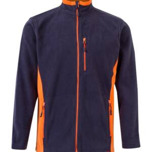 CHAQUETA POLAR BICOLOR azul navy naranja