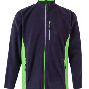 CHAQUETA POLAR BICOLOR azul navy verde lima
