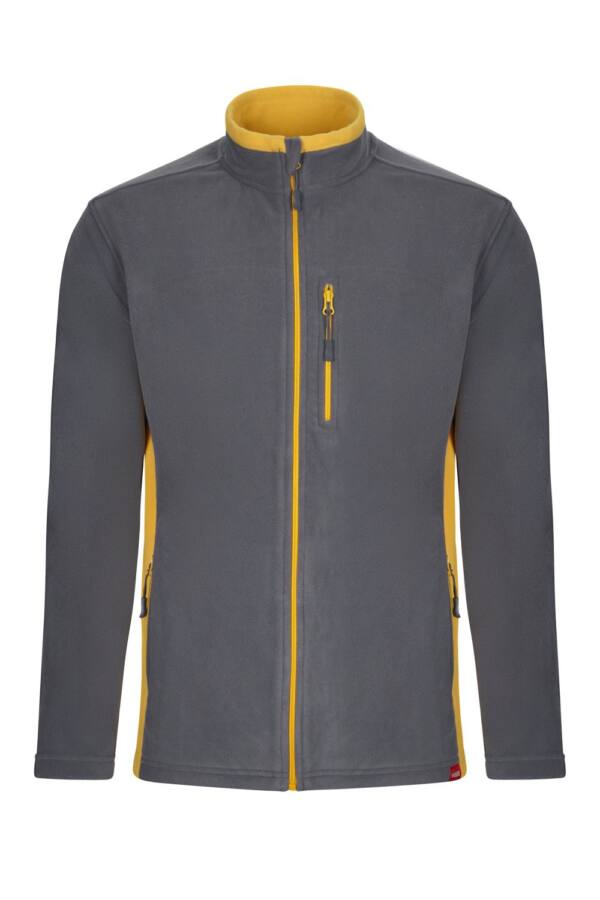 CHAQUETA POLAR BICOLOR gris amarillo