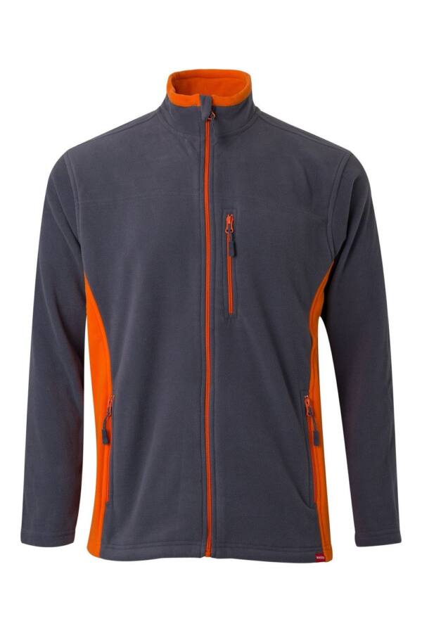 CHAQUETA POLAR BICOLOR gris naranja