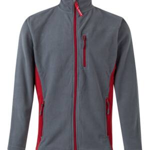 CHAQUETA POLAR BICOLOR gris rojo