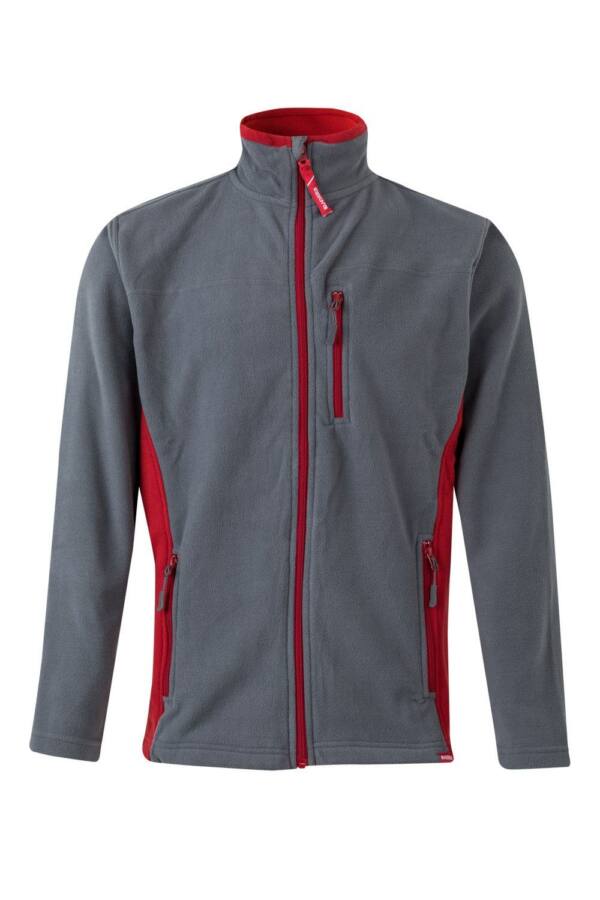 CHAQUETA POLAR BICOLOR gris rojo