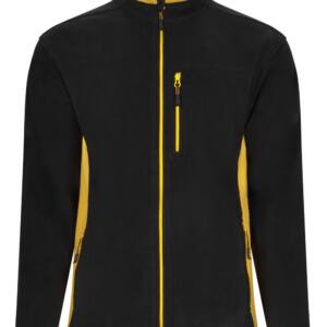 CHAQUETA POLAR BICOLOR negro amarillo