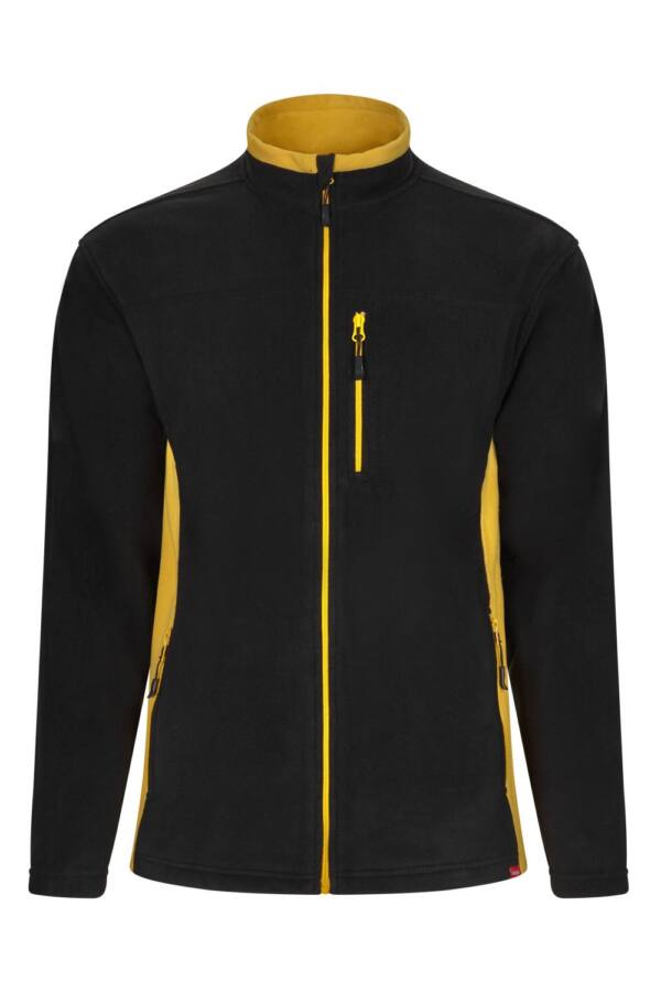 CHAQUETA POLAR BICOLOR negro amarillo