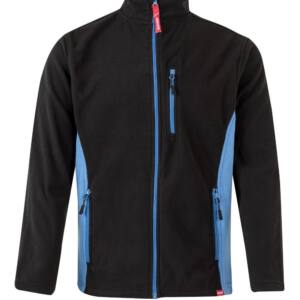 CHAQUETA POLAR BICOLOR negro celeste