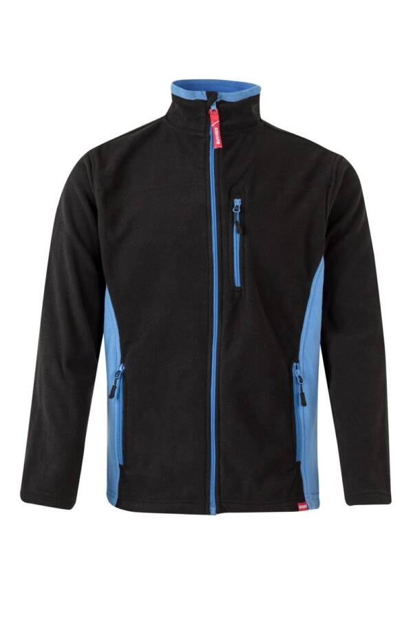 CHAQUETA POLAR BICOLOR negro celeste