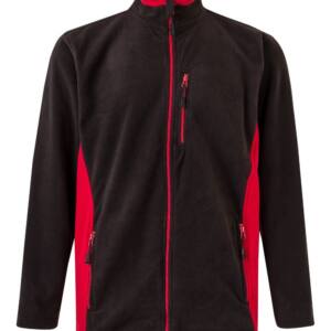 CHAQUETA POLAR BICOLOR negro rojo