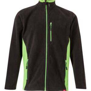 CHAQUETA POLAR BICOLOR negro verde lima