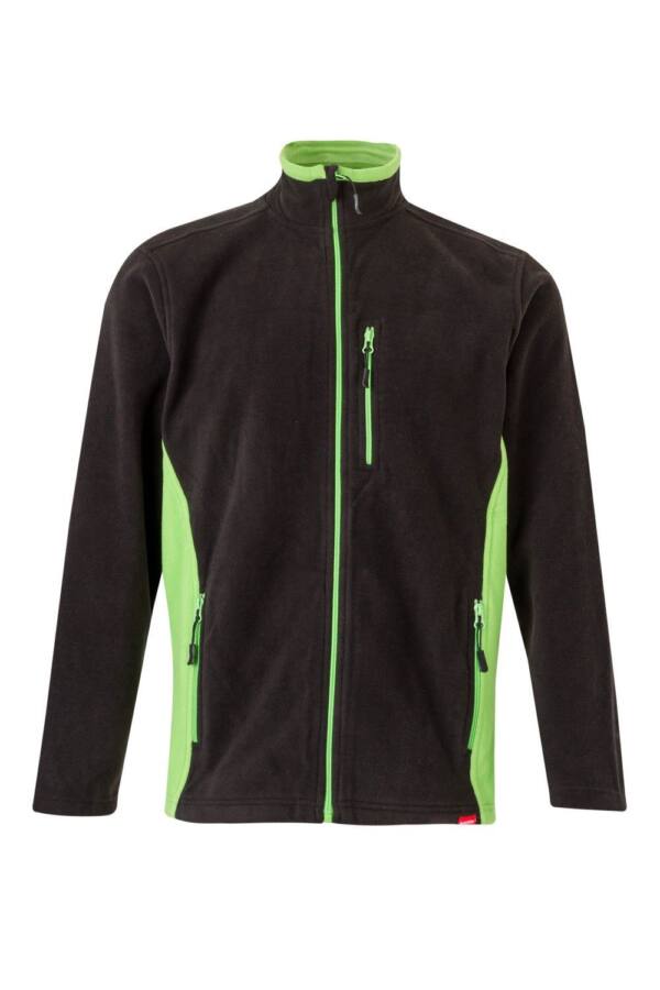 CHAQUETA POLAR BICOLOR negro verde lima