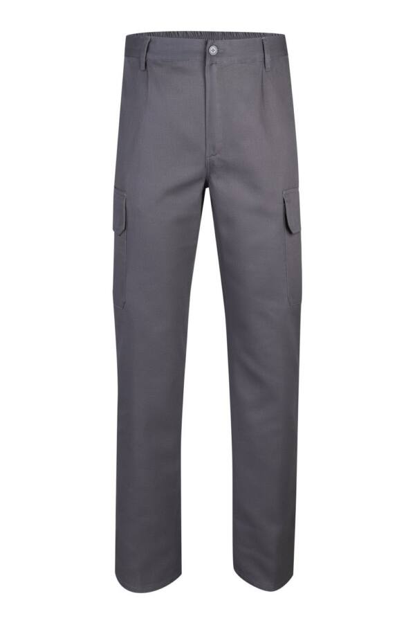 Pantalón 100% algodón multibolsillos GRIS