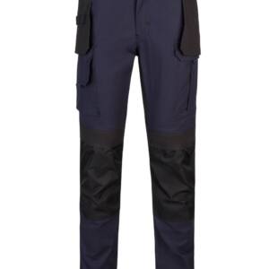 Pantalón canvas stretch bicolor con bolsillos flotantes azul navy