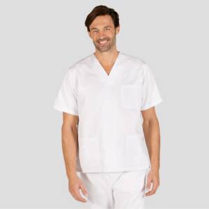 BLUSA SANITARIO UNISEX PICO SARGA BLANCA