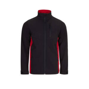 Cazadora Softshell velilla negro rojo