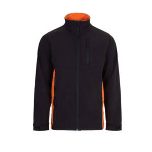 Cazadora Softshell velilla negro naranja