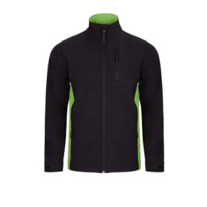 Cazadora Softshell velilla negro verde lima