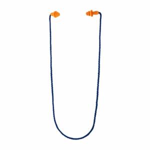 3M™ Tapones con cordón 1271, diseño de tres pestañas, reutilizables, valor SNR 26 dB, naranja